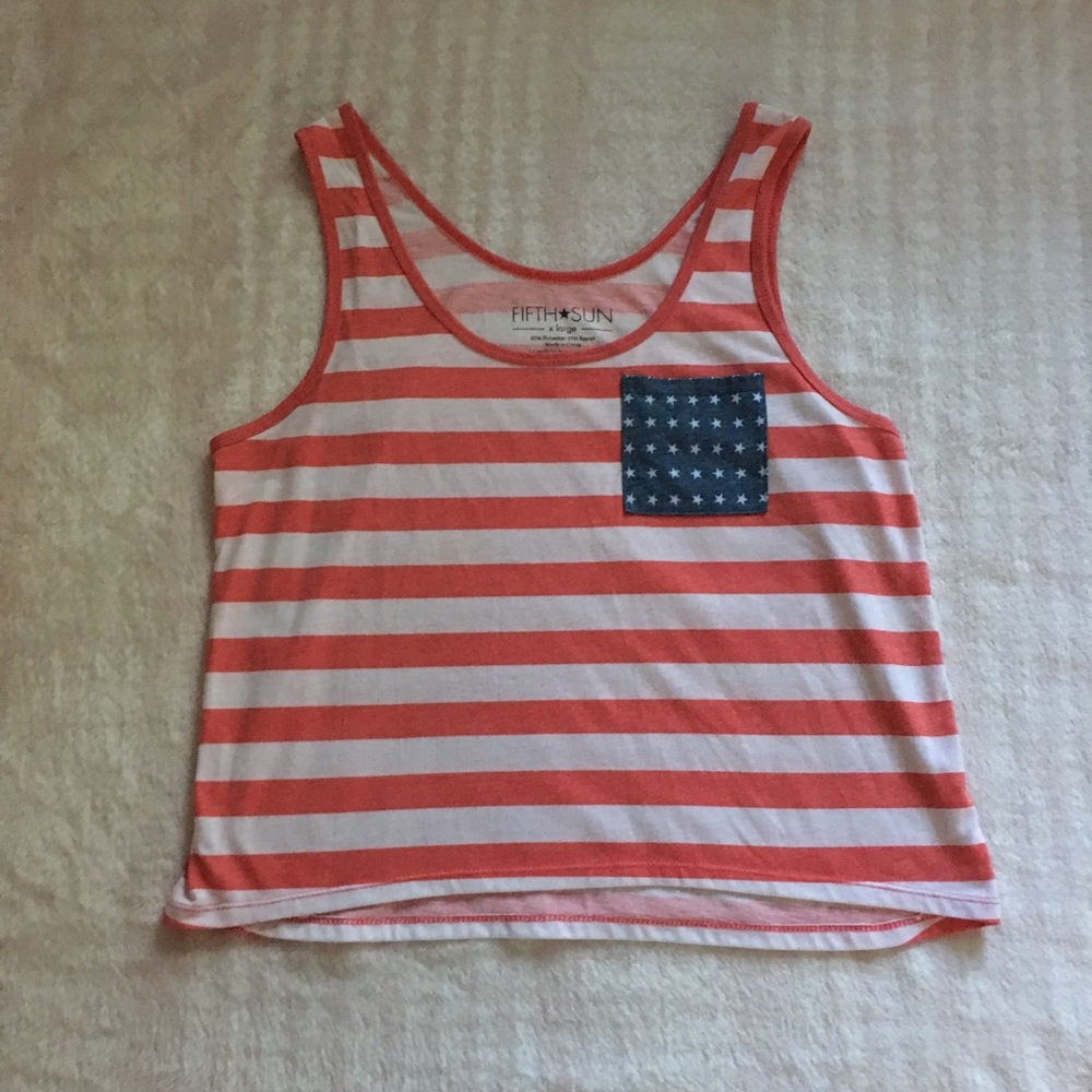 American flag tank top